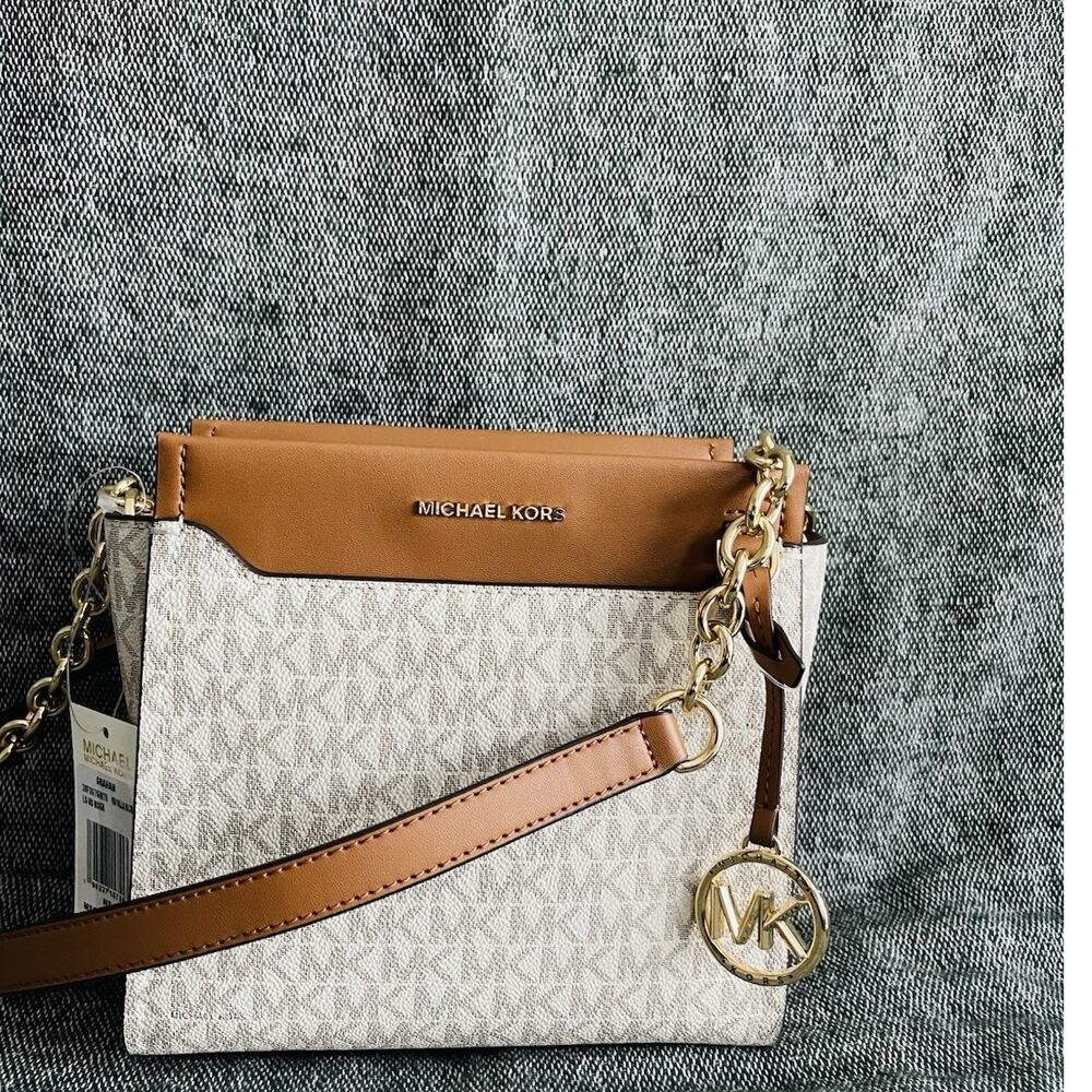 NWT Michael Kors Graham North South Messenger Bag - Vanilla